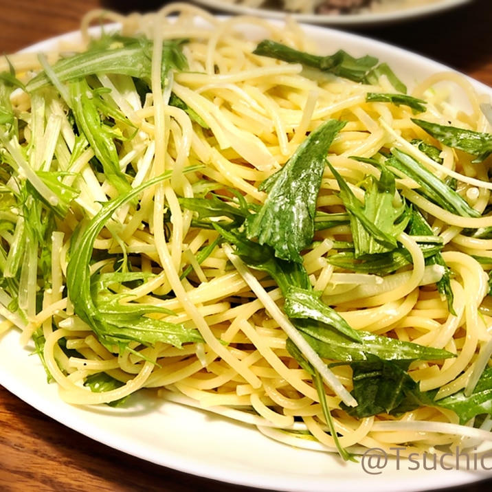 アイラップ使用！水菜と卵のスパサラダ